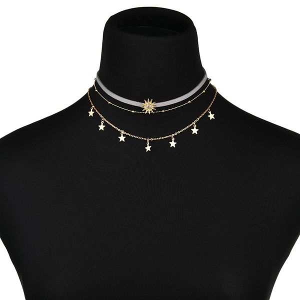 new fashion trendy jewelry sun star tassel choker multi layer necklace gift for women girl n1242, Blue;red
new fashion trendy jewelry sun star tassel choker multi layer necklace gift for women girl n1242, Blue;red