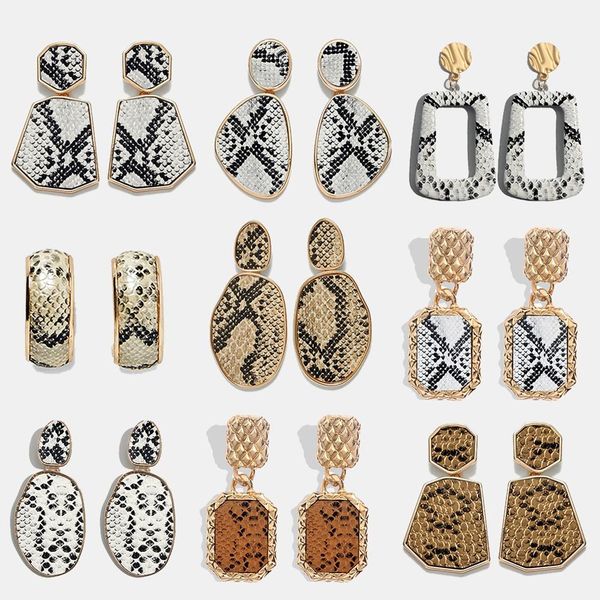 flatfoosie leopard print dangle earrings for women vintage leather geometric punk big statemetn drop earring snake skin jewelry, Silver
flatfoosie leopard print dangle earrings for women vintage leather geometric punk big statemetn drop earring snake skin jewelry, Silver
