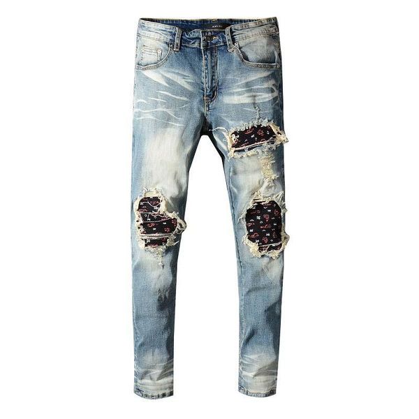 2020 summer new tide brand spring stretch nine-point pants men's slim feet casual hole jeans trend, Blue
2020 summer new tide brand spring stretch nine-point pants men's slim feet casual hole jeans trend, Blue