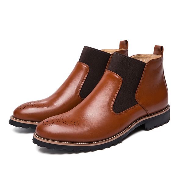 new spring genuine leather brogue style men ankle boots breathable formal boots man high casual shoes botas homme, Black
new spring genuine leather brogue style men ankle boots breathable formal boots man high casual shoes botas homme, Black