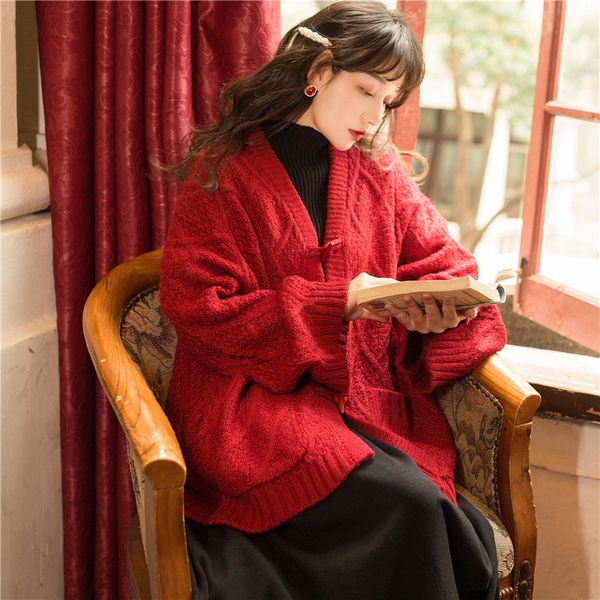 2020 new fashion women's clothing v-neck vintage sweater women cardigans, White
2020 new fashion women's clothing v-neck vintage sweater women cardigans, White