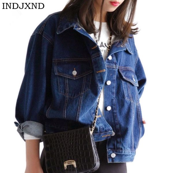 indjxnd harajuku vintage jeans coats for women single-breasted ripped denim jackets female long sleeve casacos abrigos mujer, Black;brown
indjxnd harajuku vintage jeans coats for women single-breasted ripped denim jackets female long sleeve casacos abrigos mujer, Black;brown