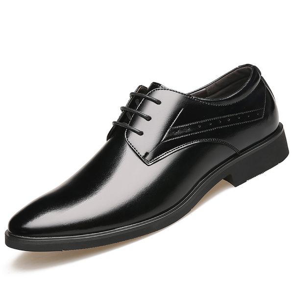 2019 new leather fashion spring autumn men casual shoes men shoes lace-up pointed toe business male british style *1097, Black
2019 new leather fashion spring autumn men casual shoes men shoes lace-up pointed toe business male british style *1097, Black