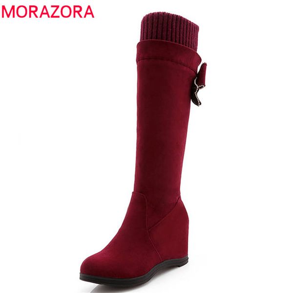 morazora 2020 fashion new knee high boots women flock round toe autumn winter boots slip on stretch footwear, Black
morazora 2020 fashion new knee high boots women flock round toe autumn winter boots slip on stretch footwear, Black