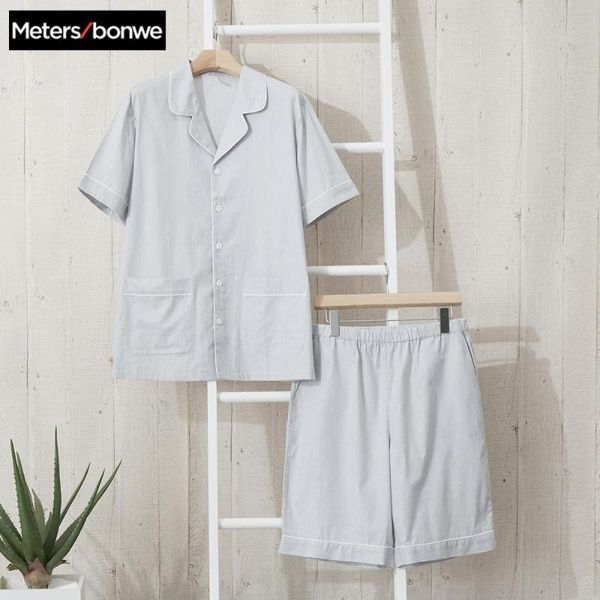 men's sleepwear metersbonwe summer pajama sets for men male underwear loungewear short sleeve shorts pyjama home clothes, Black;brown
men's sleepwear metersbonwe summer pajama sets for men male underwear loungewear short sleeve shorts pyjama home clothes, Black;brown