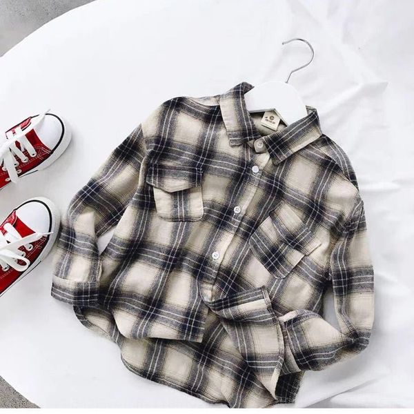 long sleeve autumn children's clothing children's clothing 2020 boys' plaid shirt babies' shirt, White;black
long sleeve autumn children's clothing children's clothing 2020 boys' plaid shirt babies' shirt, White;black