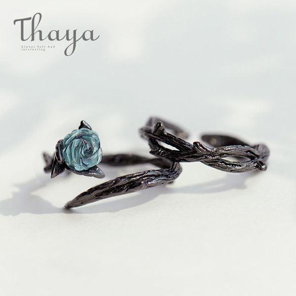 thaya rose thorns s925 silver rings blue crystal rose flower vintage plant valentine's gift for women knot black fine jewelry v191220, Slivery;golden
thaya rose thorns s925 silver rings blue crystal rose flower vintage plant valentine's gift for women knot black fine jewelry v191220, Slivery;golden