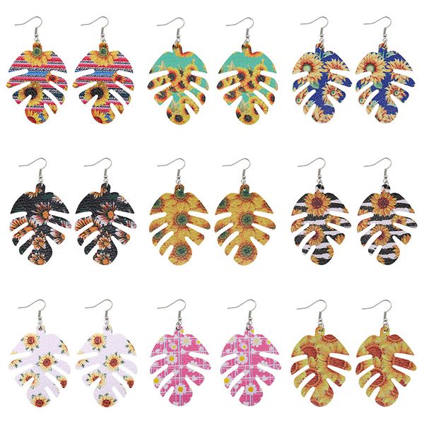 new printing sunflower fishbone earring leaves pu leather earrings dangle leaf ear hook eardrop women designer jewelry statement gifts, Silver
new printing sunflower fishbone earring leaves pu leather earrings dangle leaf ear hook eardrop women designer jewelry statement gifts, Silver