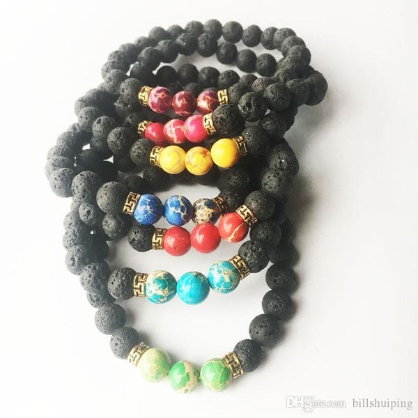 t new arrival lava rock beads charms bracelets beaded men's women's natural stone strands jewelry crafts, Black
t new arrival lava rock beads charms bracelets beaded men's women's natural stone strands jewelry crafts, Black
