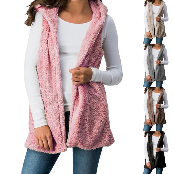 new fasahion women lady solid color plush sleeveless hoodie vest warm for autumn winter h66, Black;white
new fasahion women lady solid color plush sleeveless hoodie vest warm for autumn winter h66, Black;white