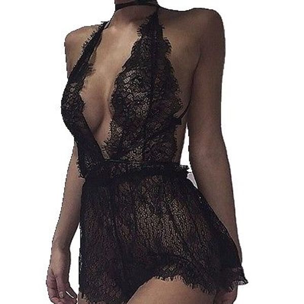 2016 new women lace floral jumpsuits underwear sleepwear playsuits black, Black;white
2016 new women lace floral jumpsuits underwear sleepwear playsuits black, Black;white