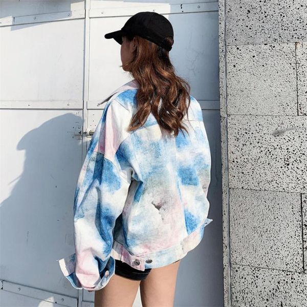 2019 spring fashion streetwear tie-dyed denim jacket women stylish pink clouds print jean coat, Black;brown
2019 spring fashion streetwear tie-dyed denim jacket women stylish pink clouds print jean coat, Black;brown