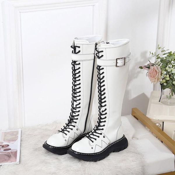 women's autumn and winter but knee high boots flat bottom tie side zipper leather motorcycle boots high tube knight thick martin boots
women's autumn and winter but knee high boots flat bottom tie side zipper leather motorcycle boots high tube knight thick martin boots