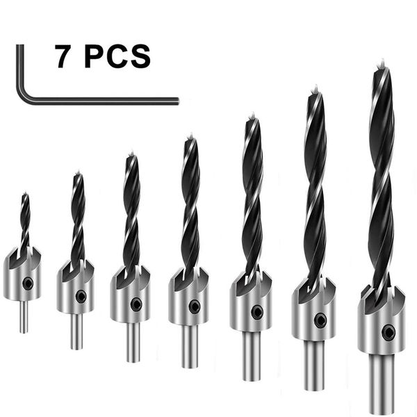 7pcs countersink drill bit set screw woodworking drill press set reamer screw woo tool with 1 hex key wrench
7pcs countersink drill bit set screw woodworking drill press set reamer screw woo tool with 1 hex key wrench