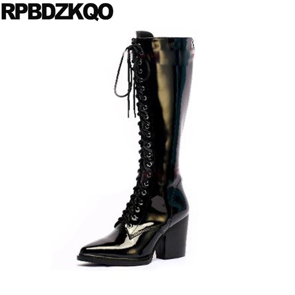 knee high designer shoes women luxury 2019 winter chunky heel patent leather thick black boots brand pointed toe long tall
knee high designer shoes women luxury 2019 winter chunky heel patent leather thick black boots brand pointed toe long tall