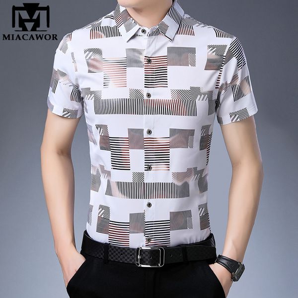 2020 new brand men's shirt summer short sleeve shirt men slim fit casual shirts camisa masculina men's clothing c659, White;black
2020 new brand men's shirt summer short sleeve shirt men slim fit casual shirts camisa masculina men's clothing c659, White;black