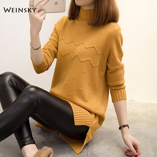 women knitted sweater and pullovers turtleneck korean fashion style long sweaters winter and autumn 2019 new casual sweater, White;black
women knitted sweater and pullovers turtleneck korean fashion style long sweaters winter and autumn 2019 new casual sweater, White;black
