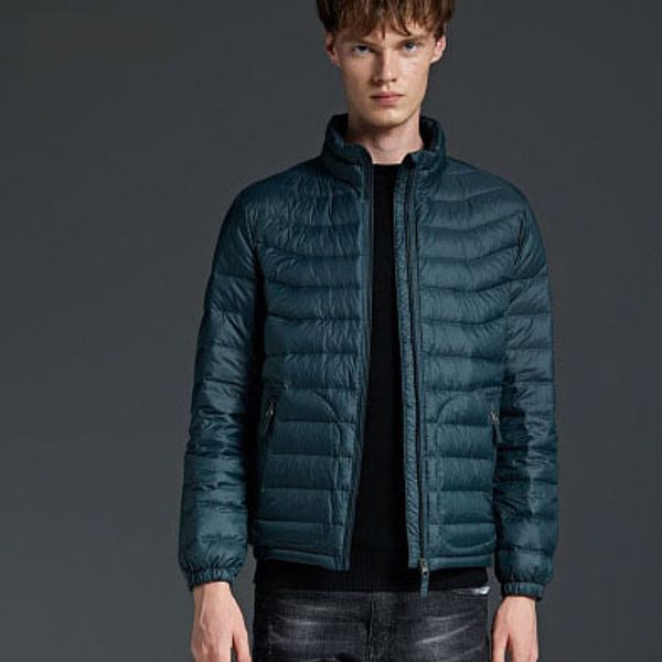 mens designer down coat casual male solid color jackets fashion britihsh style winter clothes embossing clothing 5 colors sell, Black 
mens designer down coat casual male solid color jackets fashion britihsh style winter clothes embossing clothing 5 colors sell, Black