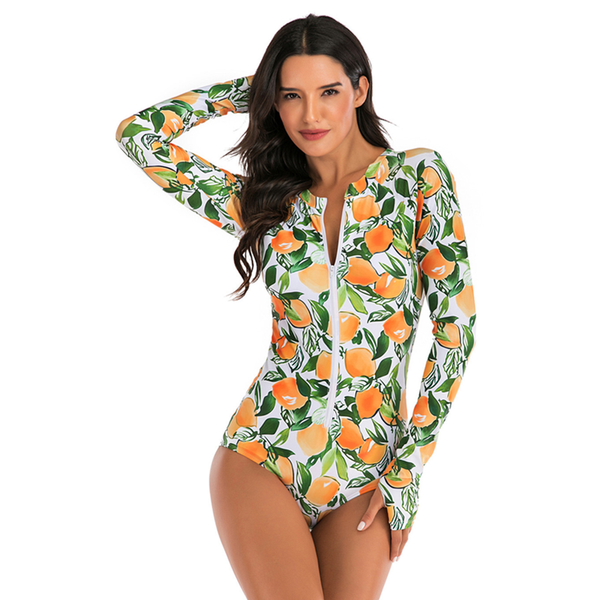 bunvel long sleeve one piece swimsuit plus size rashguard women surfsuit peach printed front zipper beach wear bodysuit
bunvel long sleeve one piece swimsuit plus size rashguard women surfsuit peach printed front zipper beach wear bodysuit