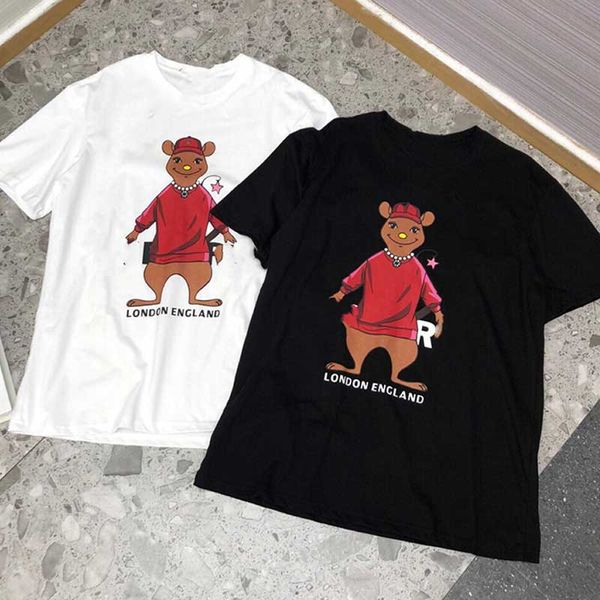 tb cartoon character print black and white short sleeve round neck summer t-shirt women designer clothing
tb cartoon character print black and white short sleeve round neck summer t-shirt women designer clothing