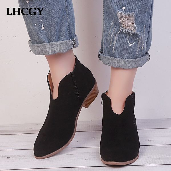 plus size 35-43 bare boots deep v side zipper low heels ankle boots for women botines mujer 2019 winter botines botas mujer 7644, Black
plus size 35-43 bare boots deep v side zipper low heels ankle boots for women botines mujer 2019 winter botines botas mujer 7644, Black