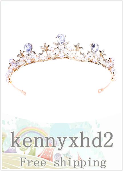 h1198 new korean children's hair ornament crown crystal pearl flower pearl bridal handmade crown, White;golden
h1198 new korean children's hair ornament crown crystal pearl flower pearl bridal handmade crown, White;golden
