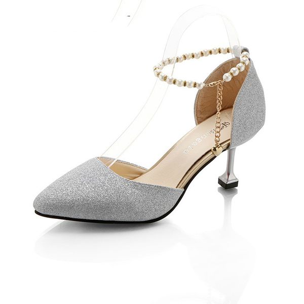 spring and summer woman pumps pointed toe female high heels shoes sequined cloth med ankle strap party high heels for ladies, Black
spring and summer woman pumps pointed toe female high heels shoes sequined cloth med ankle strap party high heels for ladies, Black