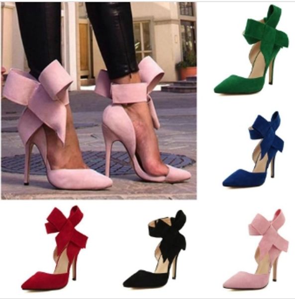 Wholesale-Plus Size Shoes Women Big Bow Tie Pumps 2019 Butterfly Pointed Stiletto Women Shoe High Heels Suede Wedding Shoe Zapatos De Mujer
Wholesale-Plus Size Shoes Women Big Bow Tie Pumps 2019 Butterfly Pointed Stiletto Women Shoe High Heels Suede Wedding Shoe Zapatos De Mujer