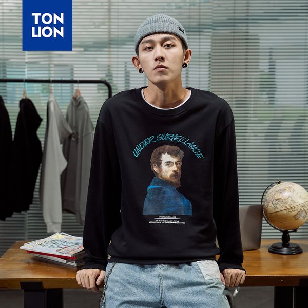 tonlion mens sweatshirts no hood chest character print hoodies man spring fashion loose plus size long sleeve pullovers new, Black
tonlion mens sweatshirts no hood chest character print hoodies man spring fashion loose plus size long sleeve pullovers new, Black