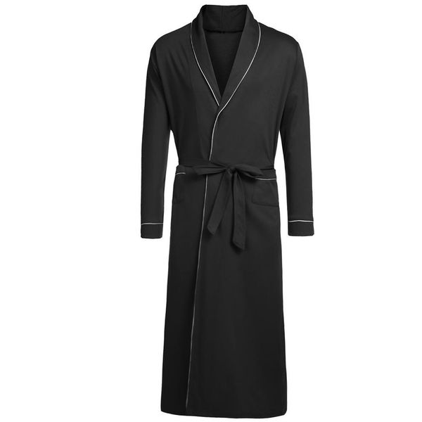 men casual long sleeve pajamas contrast color loose sleepwear robe night home middle waist spring autumn calf length, Black;brown
men casual long sleeve pajamas contrast color loose sleepwear robe night home middle waist spring autumn calf length, Black;brown