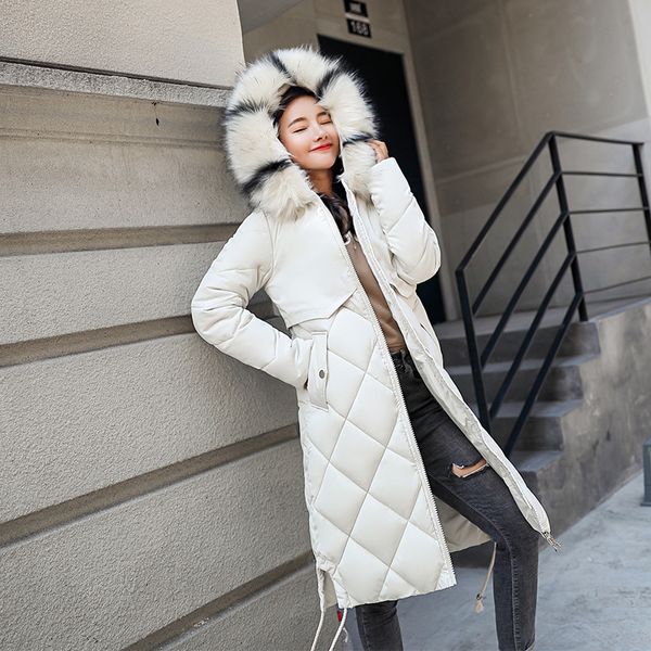 fashion women down parka women color collar 2018 new korean super long overcoats ladies slim cap sleeved warm cotton coat, Black
fashion women down parka women color collar 2018 new korean super long overcoats ladies slim cap sleeved warm cotton coat, Black