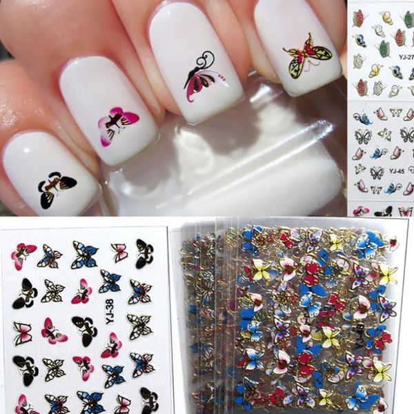 24 sheets colorful designs nail art sticker watermark tips butterfly nail sticker decals manicure diy colorful tools r7m8, Black
24 sheets colorful designs nail art sticker watermark tips butterfly nail sticker decals manicure diy colorful tools r7m8, Black