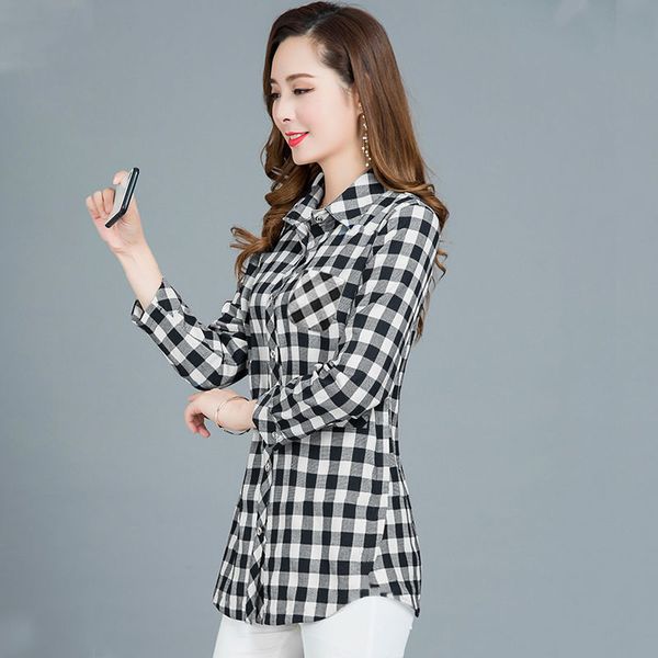 women's blouses & shirts spring autumn korean cotton button long sleeve casual fashion elegant df3192, White
women's blouses & shirts spring autumn korean cotton button long sleeve casual fashion elegant df3192, White