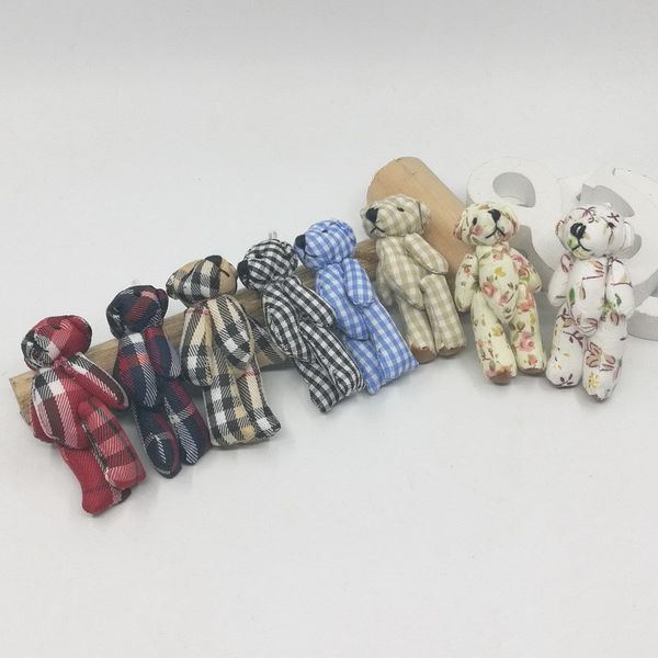6cm cartoon lovely plush plaid cloth mini teddy bear pendants for baby shower keychain/bouquet stuffed dolls urso de peluche
6cm cartoon lovely plush plaid cloth mini teddy bear pendants for baby shower keychain/bouquet stuffed dolls urso de peluche