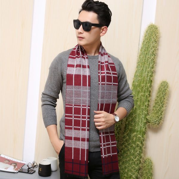 winter scarf cashmere scarf plaid blanket new men wool plaid bandana scarves and wraps ac027, Blue;gray