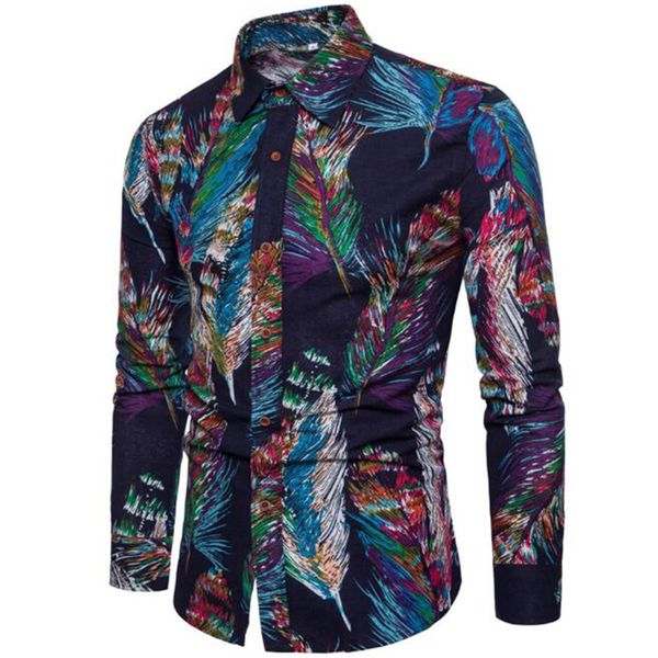 luxury printed feather patterns black casual shirts for men hawaiian shirt long sleeves new shirts 2020 men, White;black
luxury printed feather patterns black casual shirts for men hawaiian shirt long sleeves new shirts 2020 men, White;black