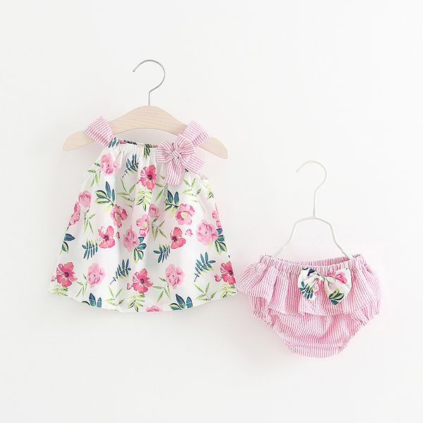 children girl sleeveless dress with striped printed briefs outfits for summer m09, Red;yellow
children girl sleeveless dress with striped printed briefs outfits for summer m09, Red;yellow