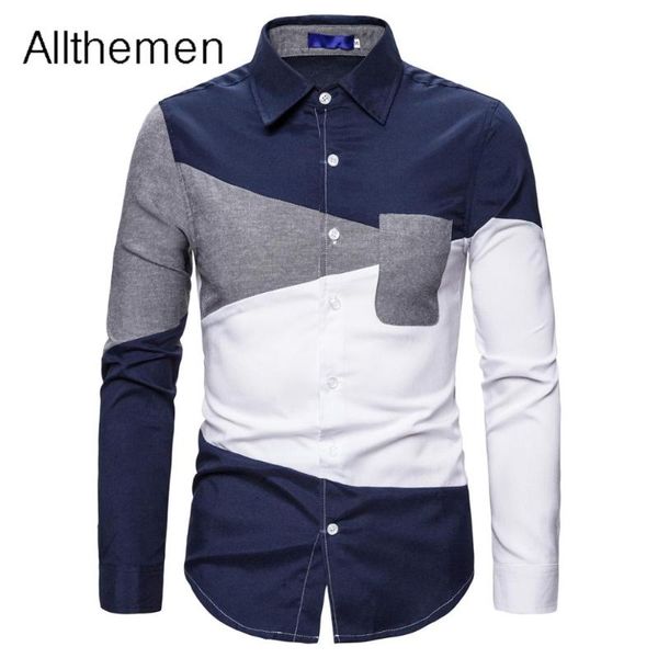 allthemen men work shirt men's long sleeve patchwork casual shirt button down fashion men business chemise homme elegant, White;black
allthemen men work shirt men's long sleeve patchwork casual shirt button down fashion men business chemise homme elegant, White;black