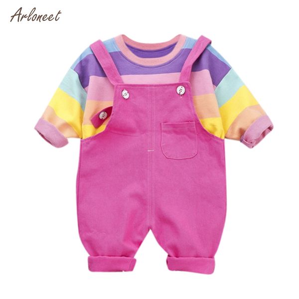 arloneet brand new children clothing 2019 toddler kids baby girl rainbow stripes t shirt wings suspender pants outfits set, White
arloneet brand new children clothing 2019 toddler kids baby girl rainbow stripes t shirt wings suspender pants outfits set, White