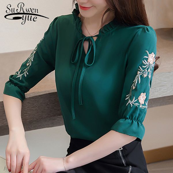 women's blouses & shirts women and flare short sleeve summer flower embroidery chiffon blouse shirt plus size 2721 50, White
women's blouses & shirts women and flare short sleeve summer flower embroidery chiffon blouse shirt plus size 2721 50, White