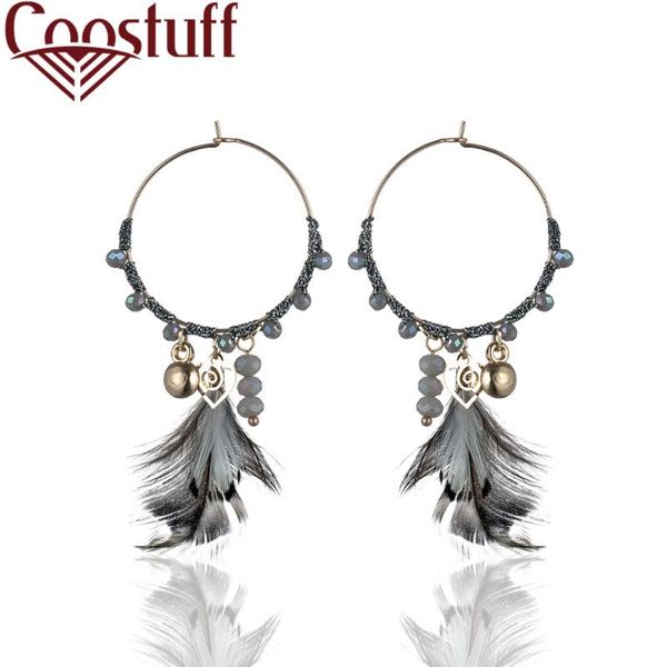 bohemia feather hoop earrings for women original trend fashion jewelry wholesale dangle pendientes brincos earring women's 2020, Golden;silver
bohemia feather hoop earrings for women original trend fashion jewelry wholesale dangle pendientes brincos earring women's 2020, Golden;silver