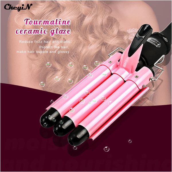 3 size professional hair curling iron lcd display ceramic triple barrels hair curler waver roller wand deep wave styling tool 42
3 size professional hair curling iron lcd display ceramic triple barrels hair curler waver roller wand deep wave styling tool 42