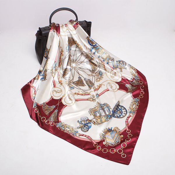 90x90cm spring simulation silk turban female big square carriage chain pattern gift silk scarf elegant soft scarf women 2020, Blue;gray
90x90cm spring simulation silk turban female big square carriage chain pattern gift silk scarf elegant soft scarf women 2020, Blue;gray