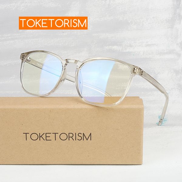 toketorism elasticity tr90 square frame bluelight glasses women mens eyeglass for computer, White;black
toketorism elasticity tr90 square frame bluelight glasses women mens eyeglass for computer, White;black