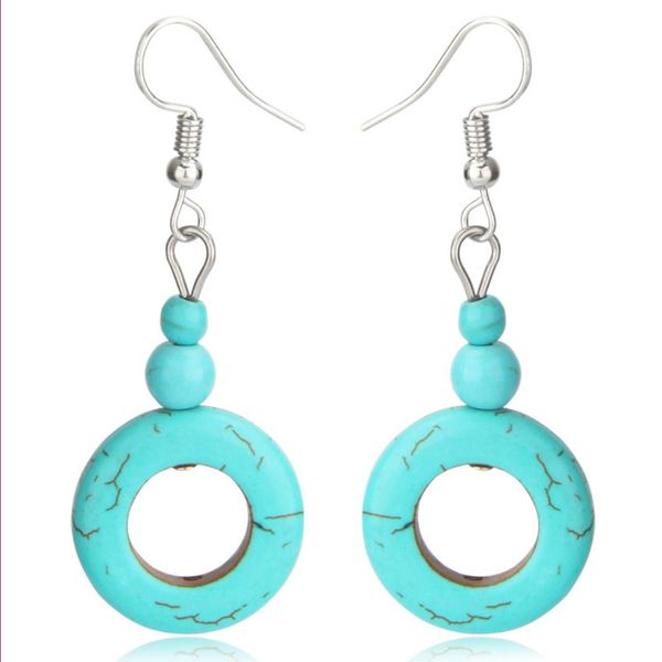 wholesale 10 pairs silver plated round hollow many colors turquoise stone dangle earrings with small beads jewelry
wholesale 10 pairs silver plated round hollow many colors turquoise stone dangle earrings with small beads jewelry
