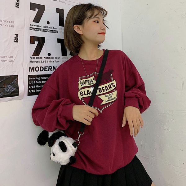 autumn winter new hoodies women coat long sleeve printed letters pullover clothes, Black
autumn winter new hoodies women coat long sleeve printed letters pullover clothes, Black