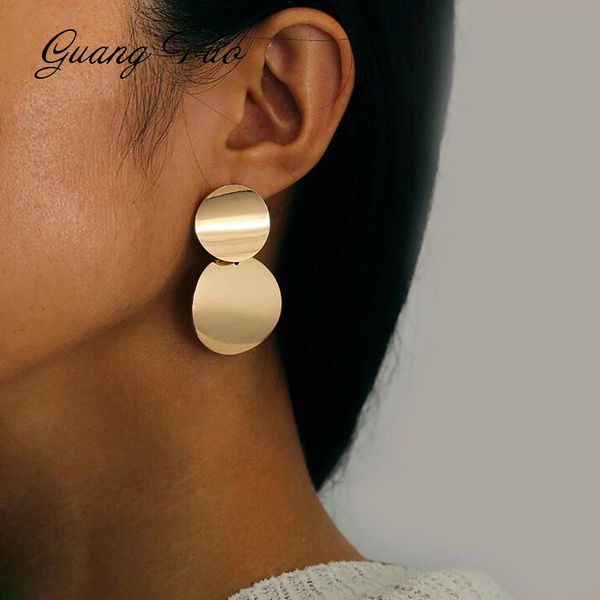 creative earrings trendy gold color double round metal geometric drop earrings for women 2018 new fashion jewelry wholesale, Silver
creative earrings trendy gold color double round metal geometric drop earrings for women 2018 new fashion jewelry wholesale, Silver