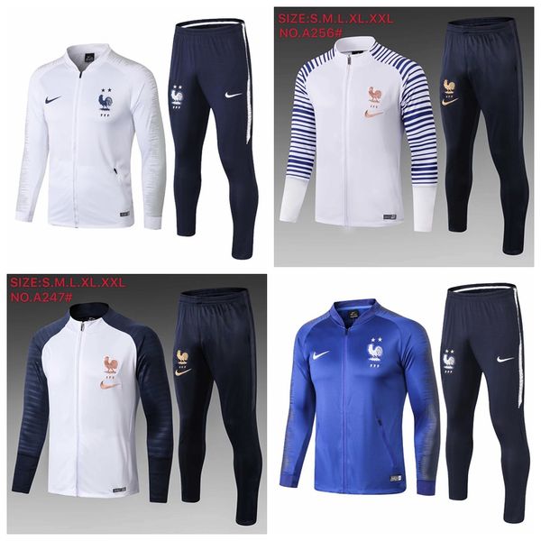 2018/19/20 two stars france survetement jacket training suit soccer maillot de foot tracksuits fff tracksuit football jacket tracksuit set, Gray
2018/19/20 two stars france survetement jacket training suit soccer maillot de foot tracksuits fff tracksuit football jacket tracksuit set, Gray