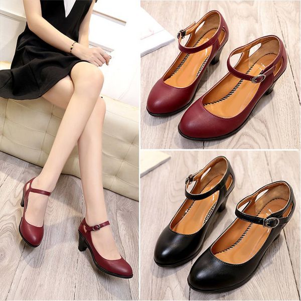 autumn woman shoes women pu leather buckle high heels solid fashion pumps ladies sewing platform shoes female heels 35-41, Black
autumn woman shoes women pu leather buckle high heels solid fashion pumps ladies sewing platform shoes female heels 35-41, Black