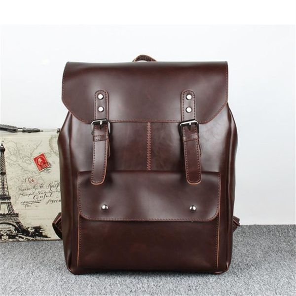 wholesa men handbag retro crazy horse leather backpack academic style simple flip mens backpacks outdoor travel leisure leathers messenger b
wholesa men handbag retro crazy horse leather backpack academic style simple flip mens backpacks outdoor travel leisure leathers messenger b